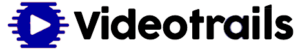 Videotrails logo with play button icon and brand name in horizontal layout